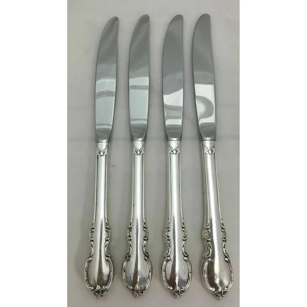 4‎ Rogers Bros 1847 Reflection International Silver Silverplate Flatware Knives
